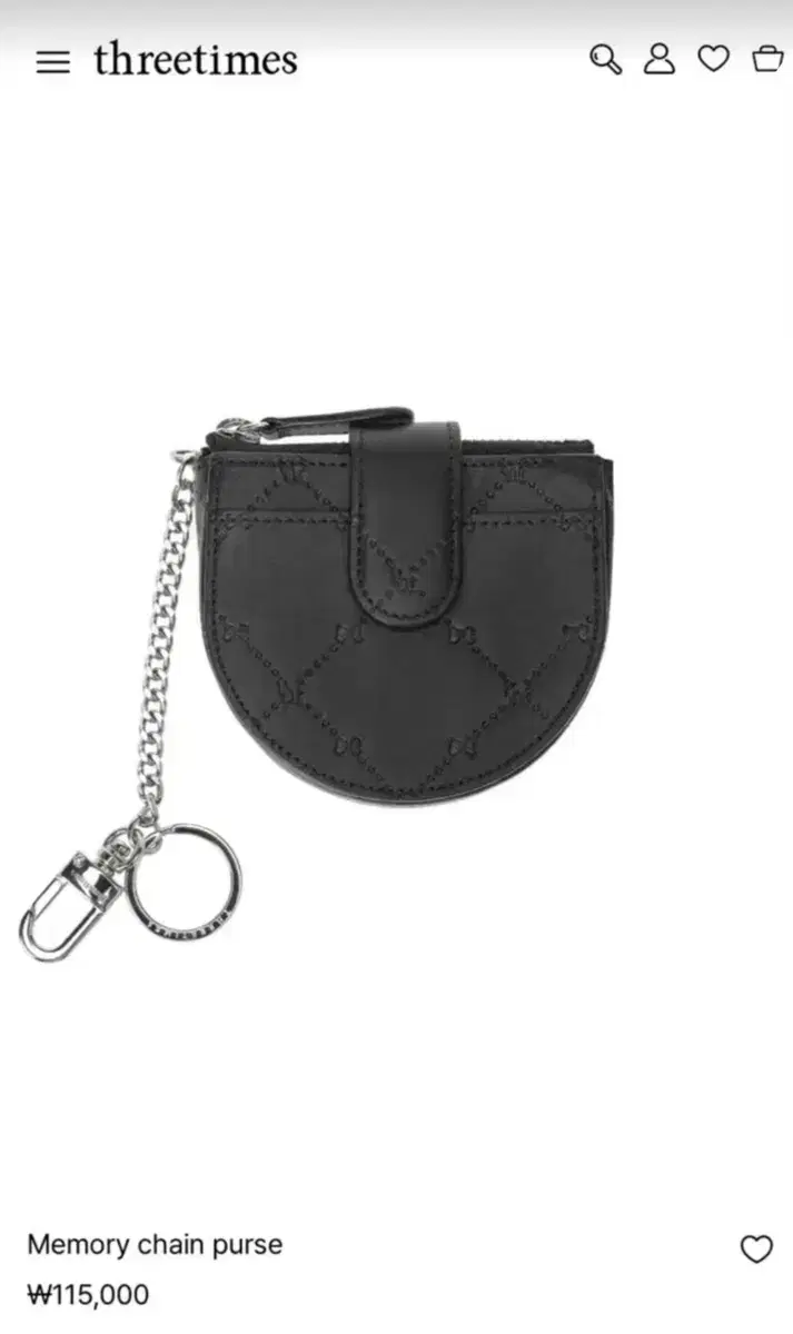 【threetimes】Memory chain purse THREETIMES | 쓰리타임즈 Three Times Memory Chain Wallet